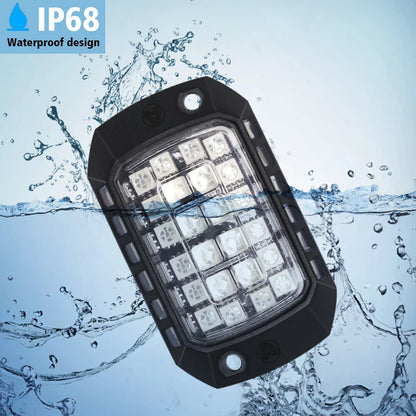 RGB 3D Lens Rock Lights – APP Remote Control LED Underglow for Offroad RZR, SUV, ATV, UTV, Jeep