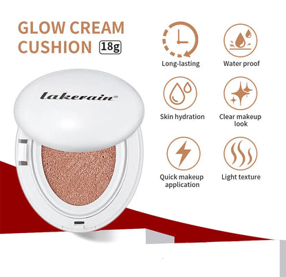 NEW Glow CC Cream Foundation Cushion – Waterproof, Long-Lasting Brightening Face Base Makeup for Women, Korean Cosmetics