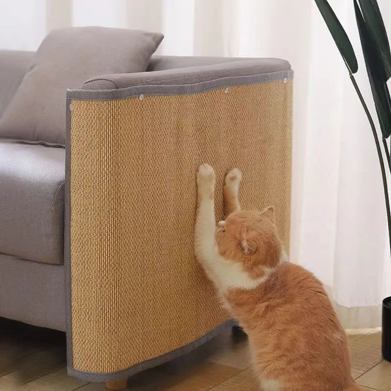 Anti-Cat Scratch Sofa Protection Pad - Cat Scratch Board Artifact with Paw Sharpen Mats, Includes Nail-Fixed Cat Toys