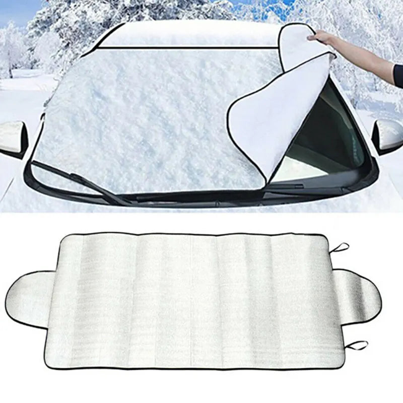 Universal 150cm x 70cm Car Windshield Cover - Auto Sunshade and Snow/Ice Protector for All Seasons