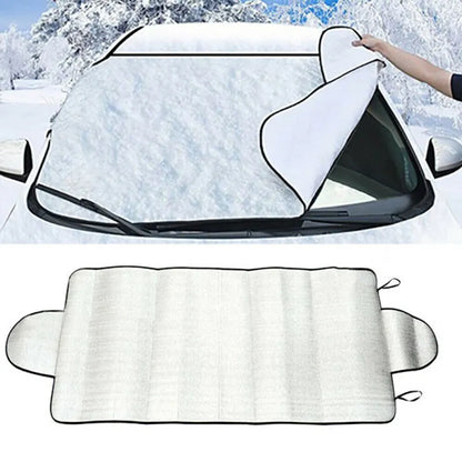 Universal 150cm x 70cm Car Windshield Cover - Auto Sunshade and Snow/Ice Protector for All Seasons
