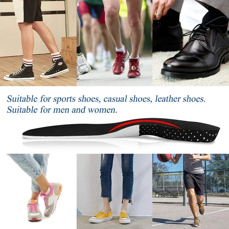 Orthopedic Insoles for Feet – Arch Support & Plantar Fasciitis Relief, Silicone Shock-Absorbing Running Cushion