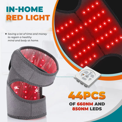 660nm 850nm Infrared Knee Pad - 3-in-1 Heated Joint Massager for Knee, Shoulder and Elbow Support
