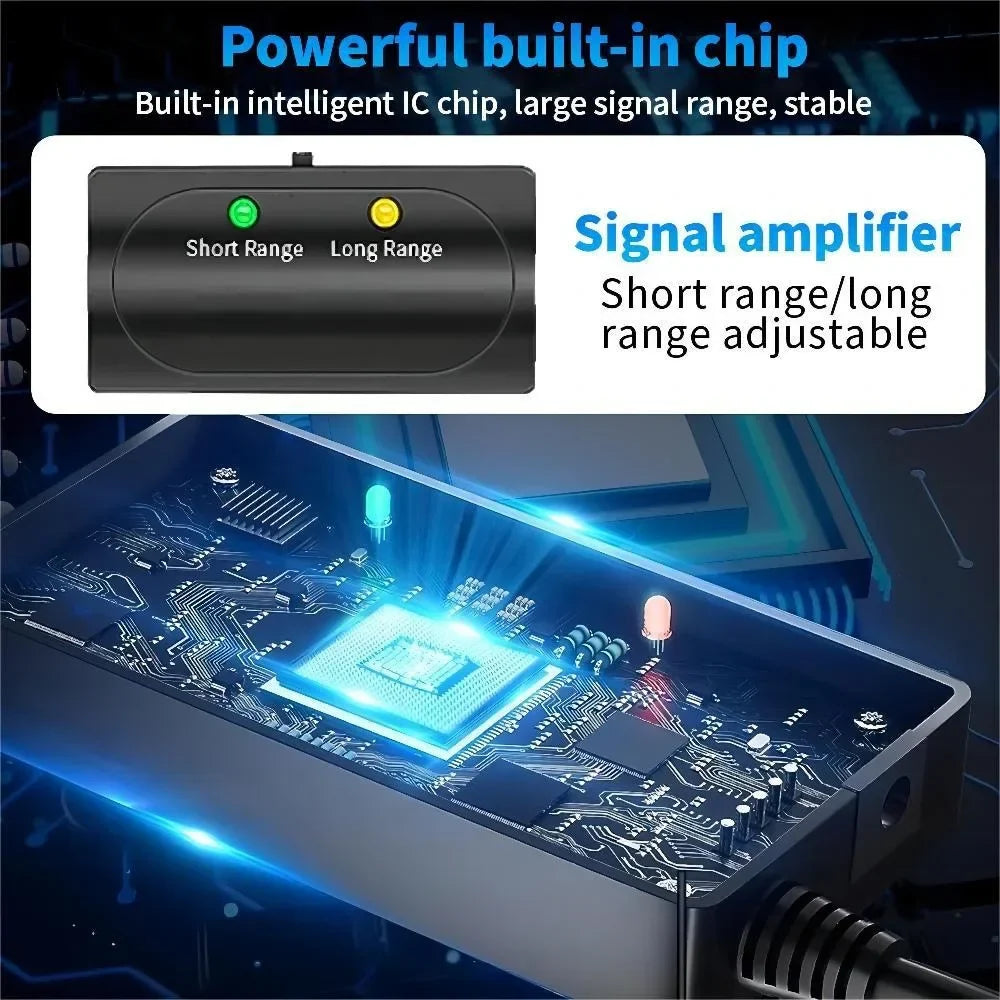 HD Digital TV Antenna with Amplifier - Adjustable Indoor & Outdoor UHF Universal Signal Receiver
