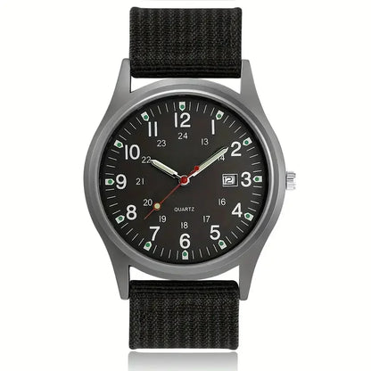 Luxury Men’s Quartz Watch - Waterproof Big Dial Wristwatch with Luminous Hands Fashion Design