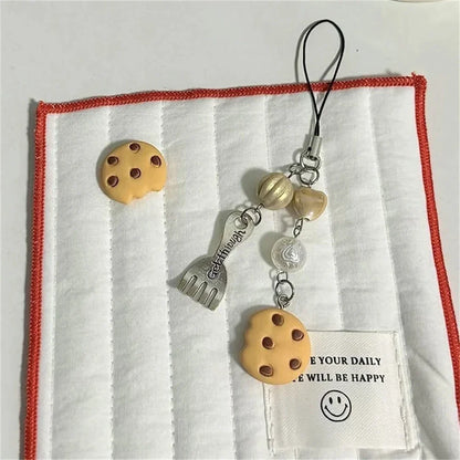 Cute 3D Strawberry Cake Phone Charm Strap – Cookie Pendant Lanyard Keycord for iPhone, Camera, Bag & Girls' Accessories