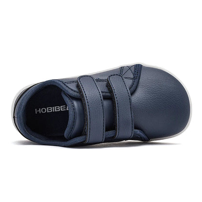 HOBIBEAR Kids Barefoot Shoes – Wide Toe Minimalist Lightweight Sneakers with Hook & Loop Artificial Leather for Boys and Girls