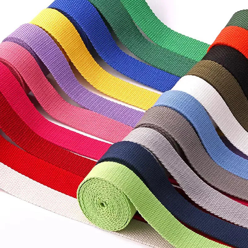 5M Cotton Webbing - DIY Suspenders Craft Supplies, Decorative Sewing Fabric, Nylon Webbing for Pet Rope and Backpack Accessories