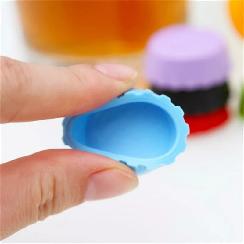 Reusable Silicone Bottle Cap - Sealed Beer, Vinegar, Soy Sauce, Soda, Cola Cap - Wine Protective Stopper, Beer Bottle Cap