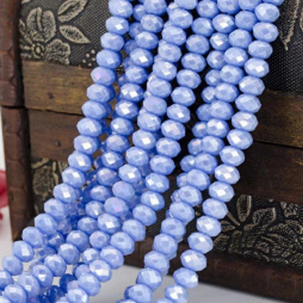 4mm/6mm/8mm Round Crystal Glass Beads – Faceted Spacer Loose Beads for DIY Jewelry Making & Needlework Craft Accessories