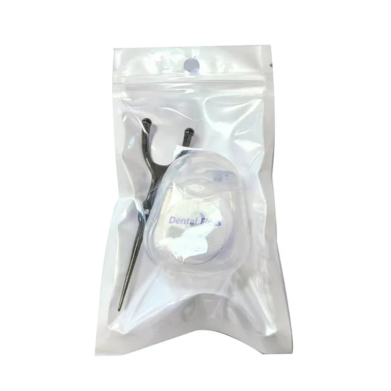 Stainless Steel Toothpick & Dental Floss Holder Set – Reusable Y-Shape Eco-Friendly Teeth Cleaning Tool