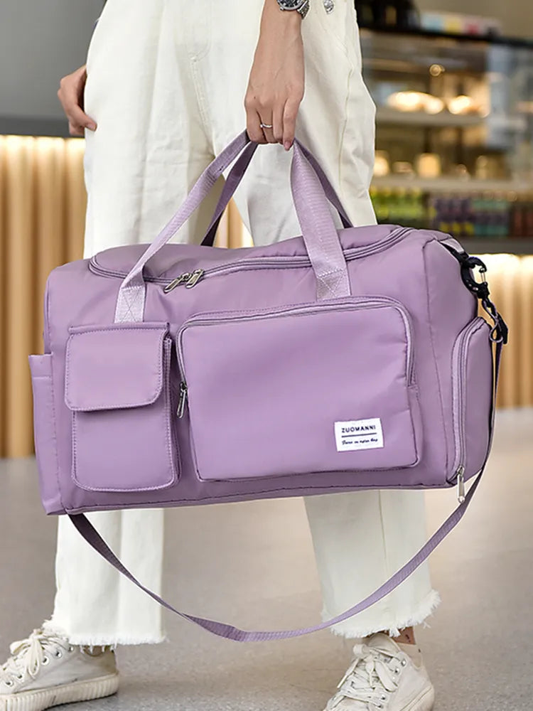UNIXINU Large Capacity Carry-On Travel Bag: Weekender Duffle with Shoe Compartment - Perfect for Women's Sports & Fitness