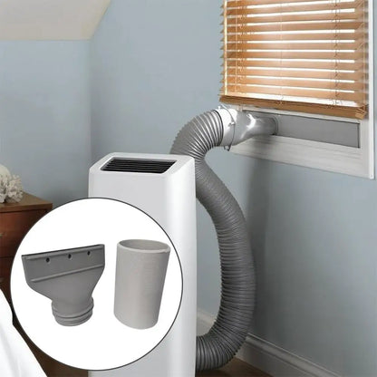 1–2PCS 1.5M Portable Air Conditioner Exhaust Hose Flat Mouth Window Duct Pipe Connector Universal AC Ventilation Accessories Kit