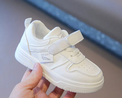 Baby & Kids Spring Autumn White Sneakers — Soft Sole Anti-Slip Casual Sport Shoes for Toddlers