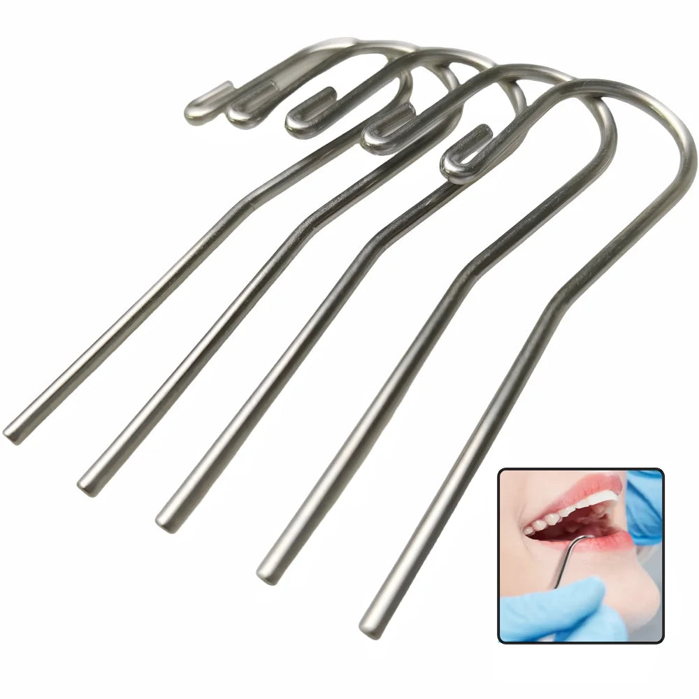 5pcs Dental Endo Treatment Tools – Apex Locator Line, Measuring Wire & Lip Hook for Dentsply, Morita, VDW