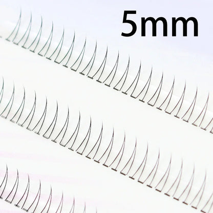Korean J-Curl V-Shape Black Manga Under Eyelashes — Soft Natural Bottom Lash Clusters (Bunches)