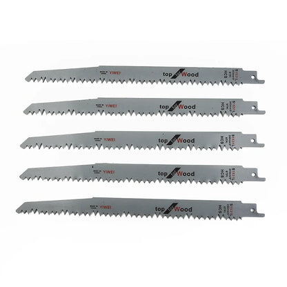 5PCS Reciprocating Saw Blades S1531L Saber Saw Blade Set – Multi-Purpose Woodworking Power Tool Blades for Wood Cutting & Pruning