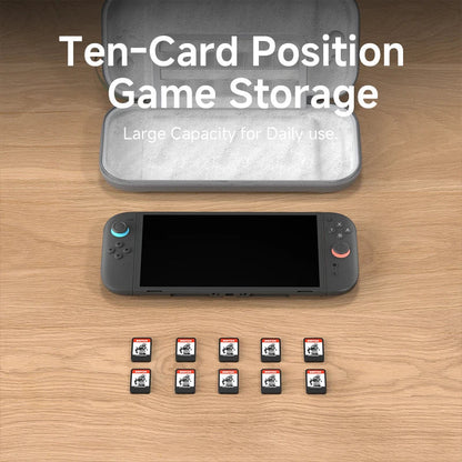 Hagibis Hard Shell Carrying Case for Switch 2 – Portable Travel Bag with 10 Game Cartridge Slots & Protective Cover