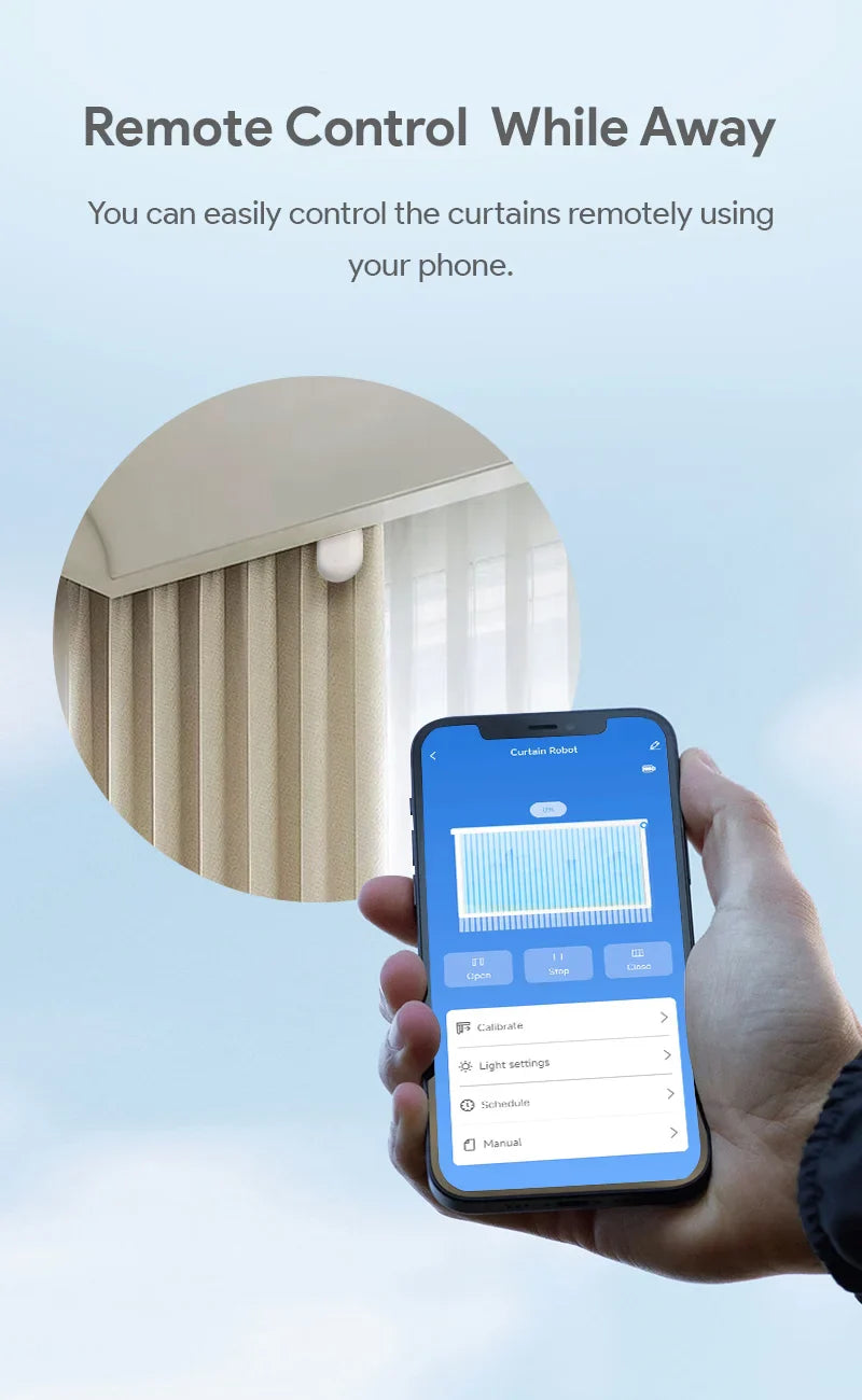 Tuya Smart Zigbee Curtain Motor with Hooks – T U Rail Smart Curtain Pusher, Siri, Google Home & Alexa Voice Control