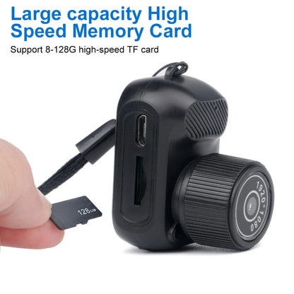Y4000 Monoreflex Mini Camera 1080P Portable Video Recorder with Flash Lamp, Battery Dock & LCD Screen