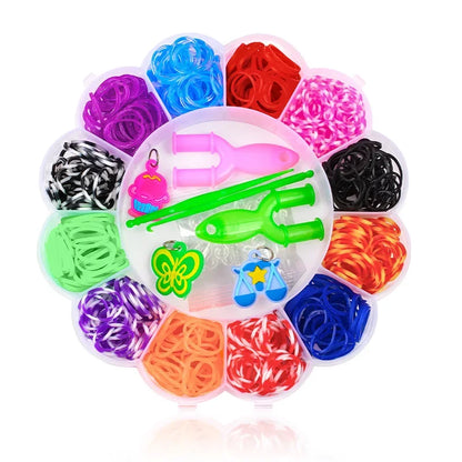 Creative Rainbow Loom Bands Set – Colorful DIY Rubber Bracelet Making Kit for Girls’ Crafts & Birthday Gifts