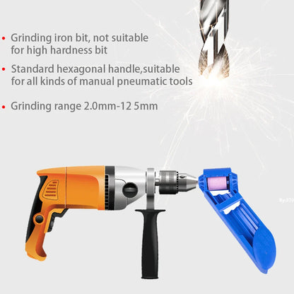 Portable Drill Bit Sharpener - Corundum Grinding Wheel Tool for Twist Drill Bit Sharpening, Step Drill and Dremel Accessories
