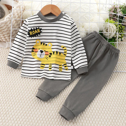 Cute Cartoon Unicorn Kids Pajama Set – Soft, Warm & Durable Unisex Sleepwear for Autumn Everyday Wear