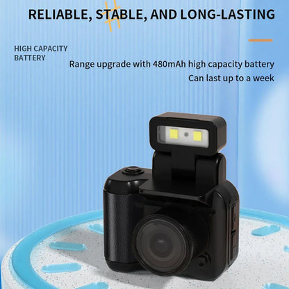 Y4000 Mini HD 1080P Camera with Screen – Portable Retro Compact Video Recorder with Flash and Battery Dock