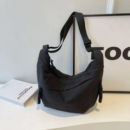 New Nylon Fabric Shoulder Bag – High Capacity Women's Crossbody Messenger Bag, Versatile & Leisure Hobo