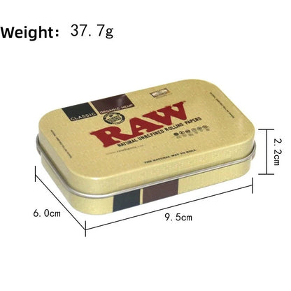 Metal Flip Storage Tin - Sealed Tobacco, Rolling Paper, Jewelry, Candy, Coin & Key Organizer