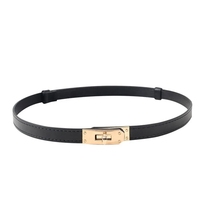 2025 Women’s Adjustable Thin Belt — Style Slim Waist Strap with Fashion Buckle for Dresses & Coats