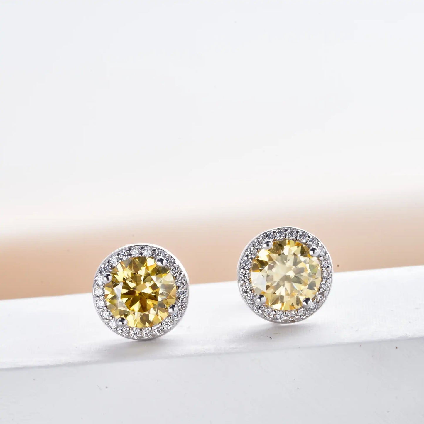 925 Sterling Silver Moissanite Earrings – 1 Carat Round Studs, Engagement, Wedding & Daily Wear Luxurious Gift for Women