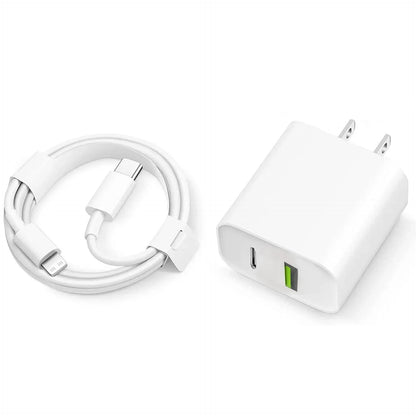 20W USB-C Fast Charger for iPhone 14 13 12 11 Pro Max Mini X XR XS – Fast Charging Cable & Accessories