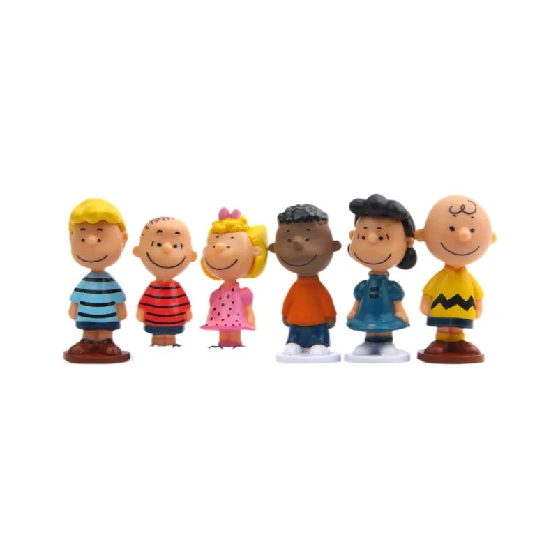 12pcs Peanuts Snoopy Mini Figure Set – Charlie Brown Cartoon Miniature Cake Decor & Collectible Toys