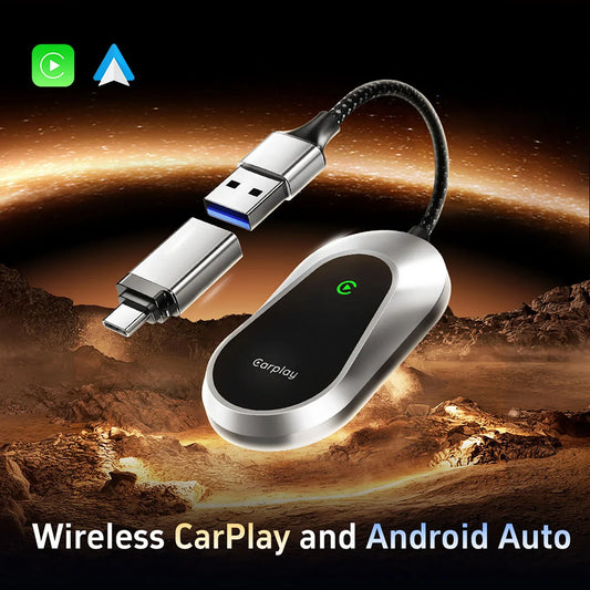2025 Upgrade Wireless CarPlay & Android Auto AI Box – Dual-Band WiFi Bluetooth Auto Connect for iPhone & Android