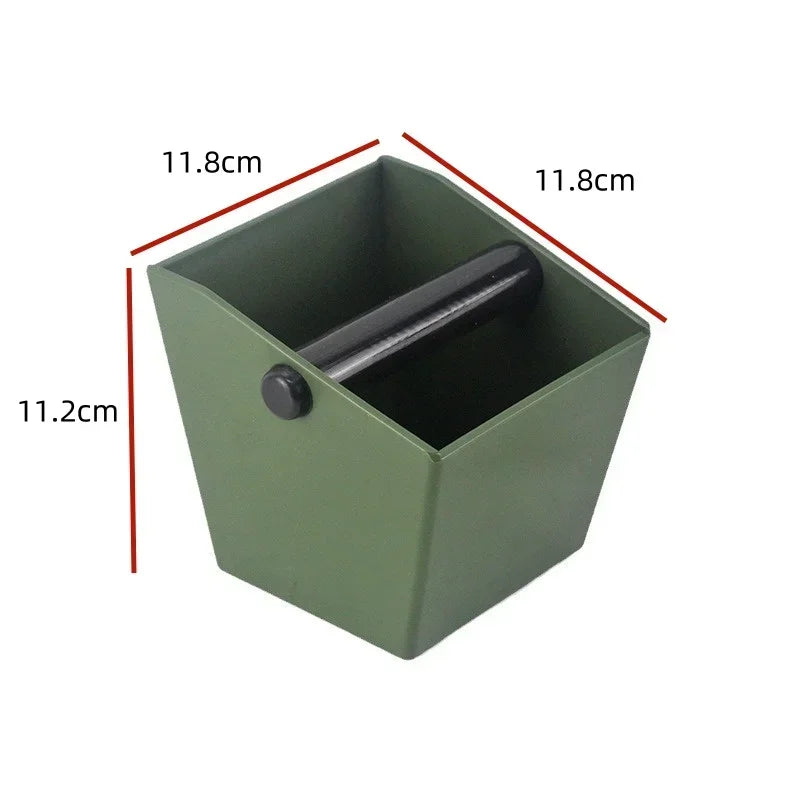 Anti-Slip Dump Bin Bucket – Beveled Coffee Grounds Container for Espresso Knock Box & Coffee Waste Bar