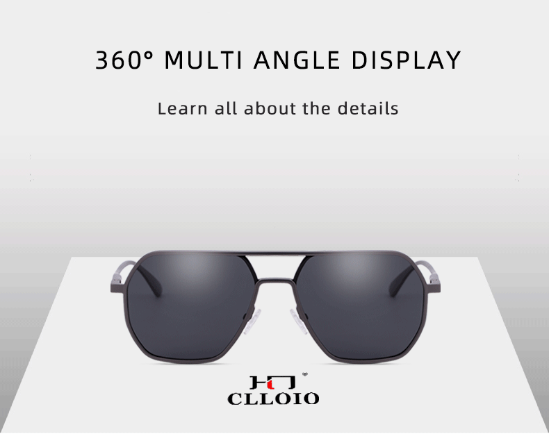 CLLOIO Fashion Aluminum Photochromic Sunglasses – Polarized Chameleon Anti-Glare Driving Glasses for Men & Women