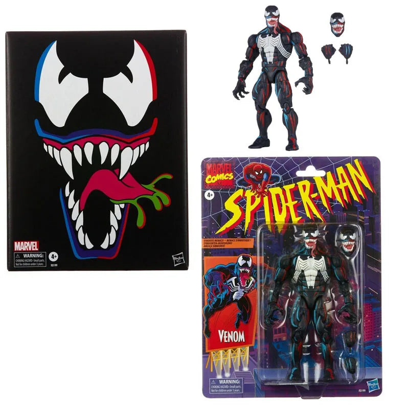 Hasbro Spider-Man 2099 Miguel O’Hara Action Figure — Legends Venom & Deadpool, Change Face Statue Model Doll Toy Gift for Kids