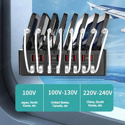 150W Universal Multi USB Fast Charger – 16-Port 3.5A Max Charging Station Stand for iPad, iPhone 14/13, Samsung S22, Xiaomi Tablet
