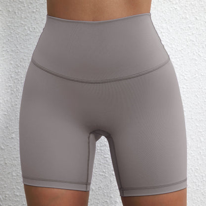 Women’s Solid Color Yoga Shorts – Compression Sport Leggings, Sweat-Wicking Training & Cycling Shorts with Pocket