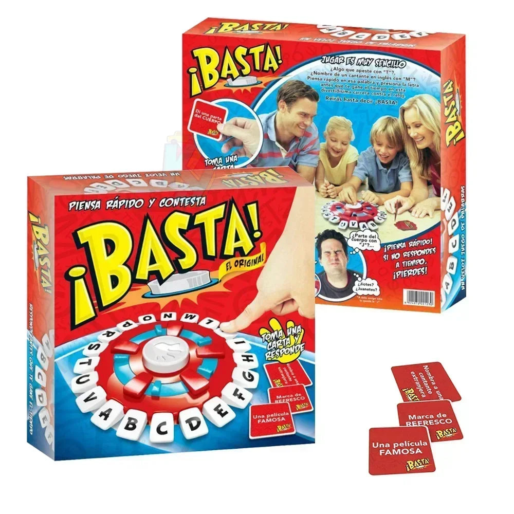 Upgraded Basta 2.0 Spanish Tapple Word Game – Quick Thinking English Letter Pressing Board Game, Fun Gift for All Ages