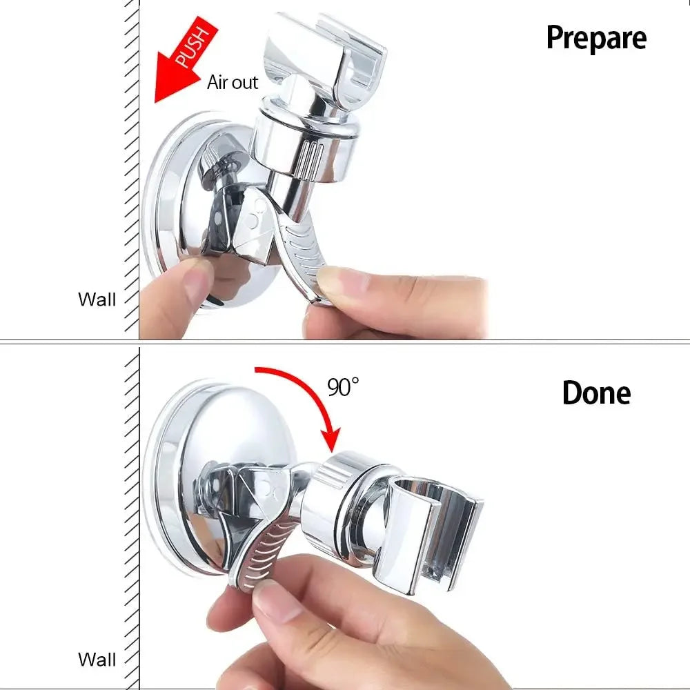 1-4PCS Adjustable Shower Rack — Strong Suction Cup Wall Mount Holder for Handheld Shower Heads