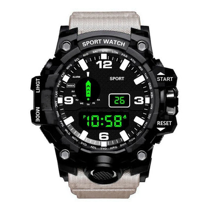 Men’s Sports Digital Watch – Large Dial Military Style Wristwatch, Waterproof Multifunctional Electronic Watch with Luminous Display & Alarm for Active Wear & Outdoor Use