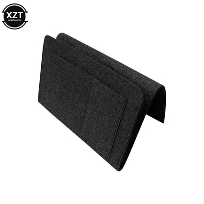 Felt Bedside Hanging Organizer — Phone, Book & Magazine Storage Pockets for Bed & Sofa