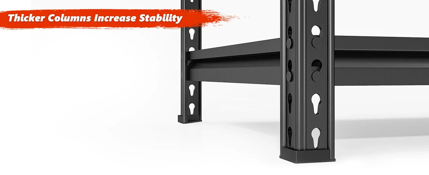 5-Tier Garage Shelving Unit – Heavy Duty Metal Storage Shelves, 2000LBS Capacity for Warehouse