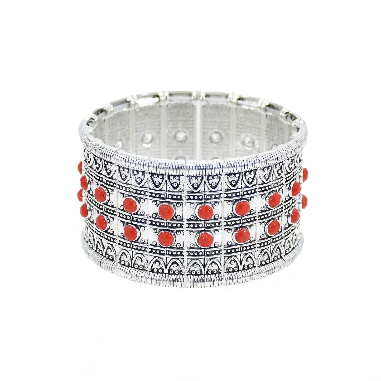 Gypsy Boho Tibetan Turquoise Bracelet for Women & Men – Vintage Elastic Ethnic Bangle Jewelry