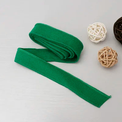 2CM Solid Color Ribbed Mercerized Cotton Knit – Soft T-Neck Short Cuffs with Elastic Edge