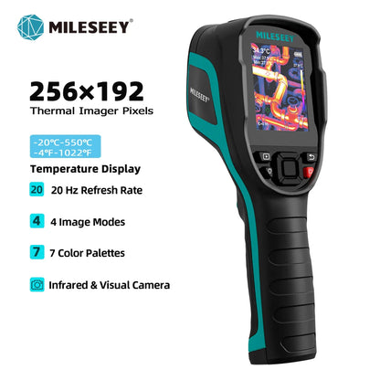 EMILESEEY TR256E/B Thermal Imager Camera 256x192 - Infrared Temperature Meter for PCB and Pipeline Repair Detection