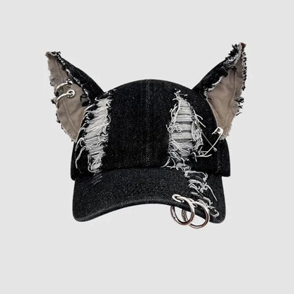 NEW Y2K Hot Girl Graffiti Baseball Cap – Rabbit Ears Cowboy Hip Hop Hat for Men & Women, Party Team Style