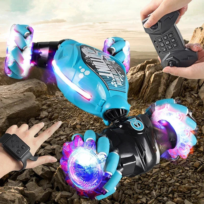 Stunt RC Car 4WD 1:16 – LED Light, Gesture Control, Twist & Climb Remote Controlled Car Toy for Kids